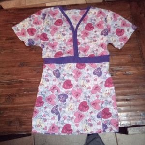 Valentine's Scrub top